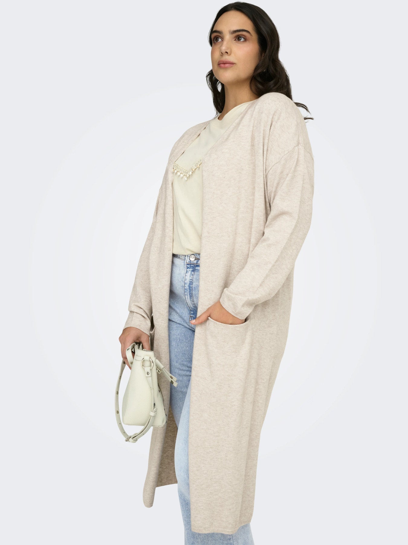 Only Carmakoma Emilia Ls Highneck Dress Knitted - Vestidos De Mujer