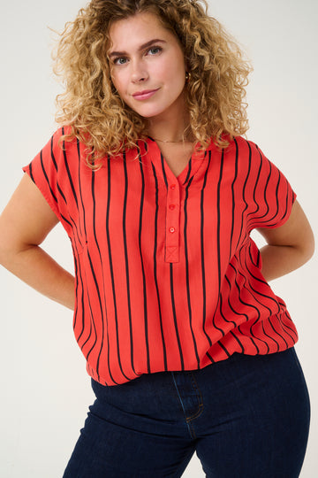 KCsida - Stribet Bluse