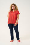 KCsida - Stribet Bluse