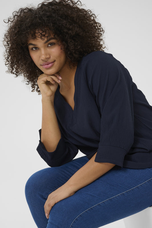 KClunda - Bluse med V-hals