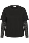 KCdori - T-Shirt med Blondeærmer