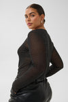 KCmira - Mesh Bluse med Nitter