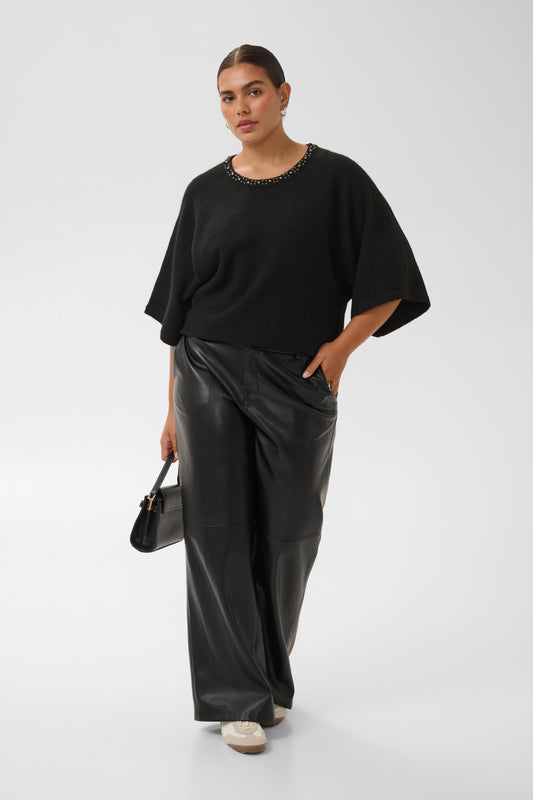 KCbettie - Pullover med Perledetaljer