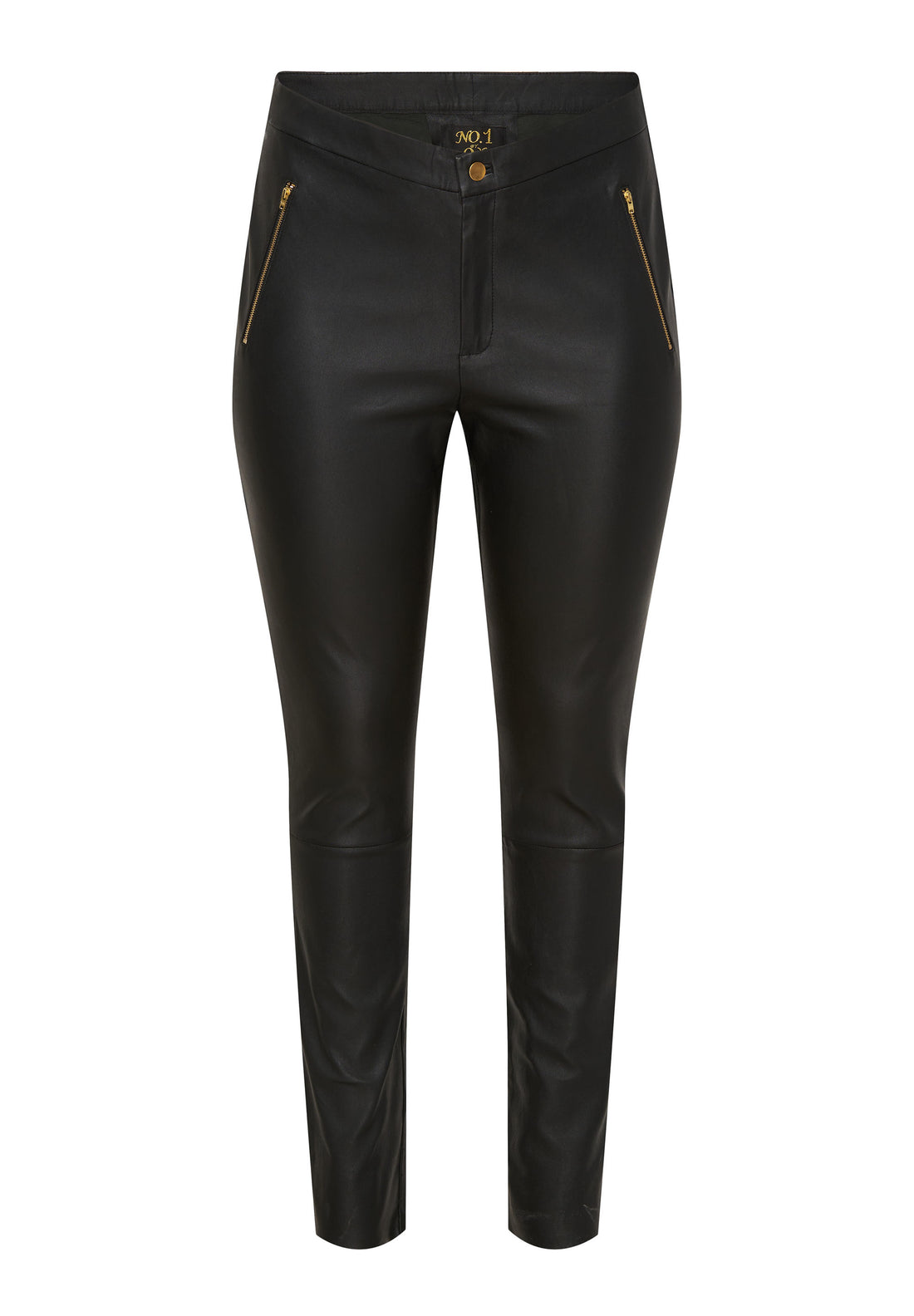 OXLeather Leggings with Gold Zippers