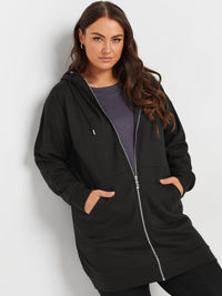 YoLONGLINE ZIP THRU HOODIE BLACK