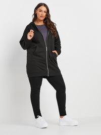 YoLONGLINE ZIP THRU HOODIE BLACK