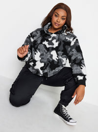 YoBorg Camo Cropped Hooded Fleece