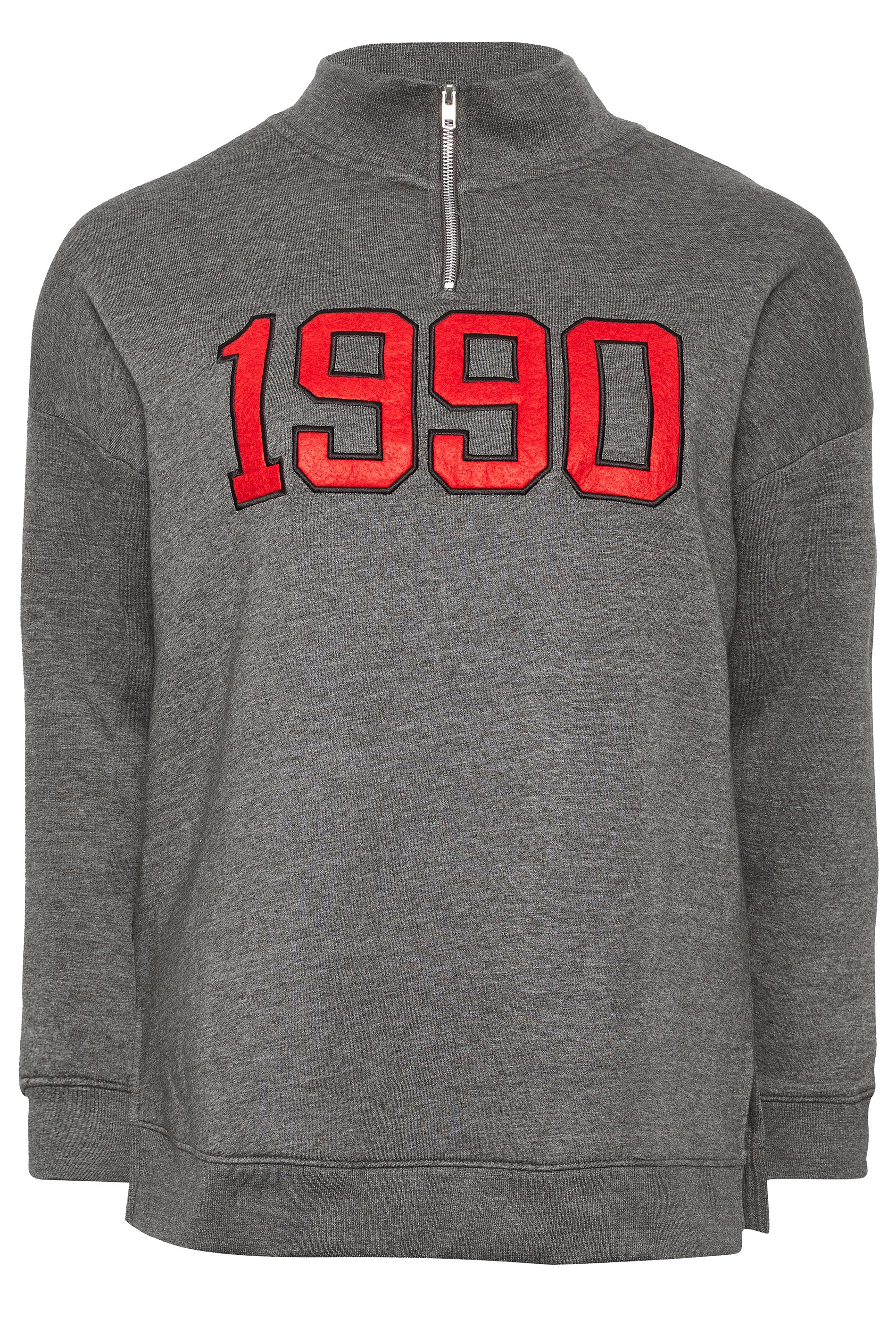 Yo1990 Zip Neck Grey