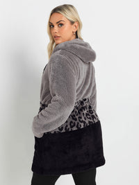 YoColour Block Tunic Grey Leopard