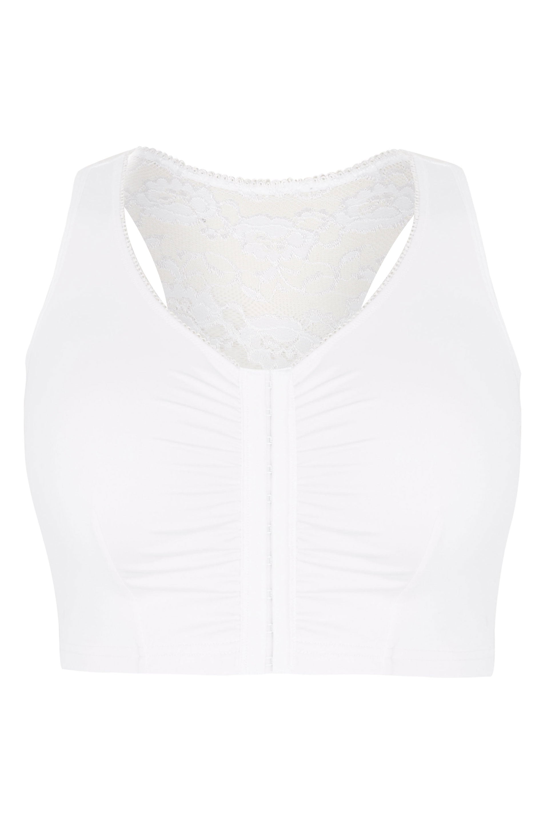 YoFront Fastening Bra White