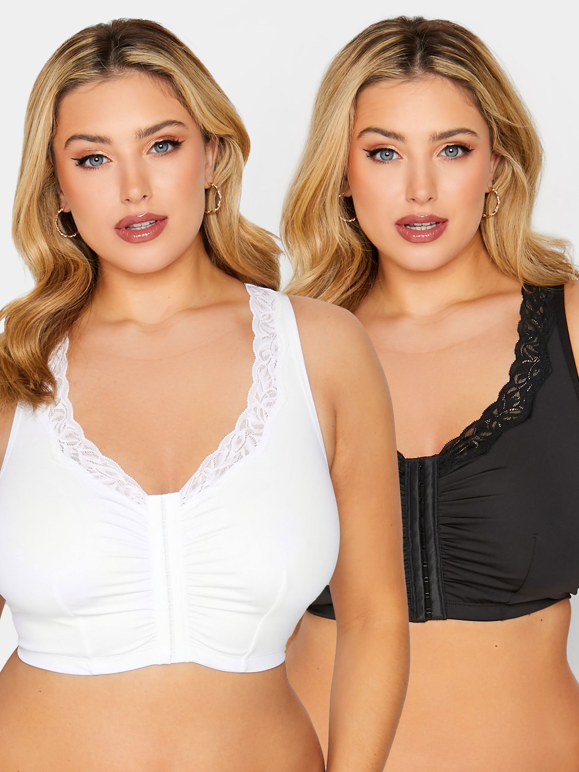 Yo2Pk Lace Trim Front Fastening Bra