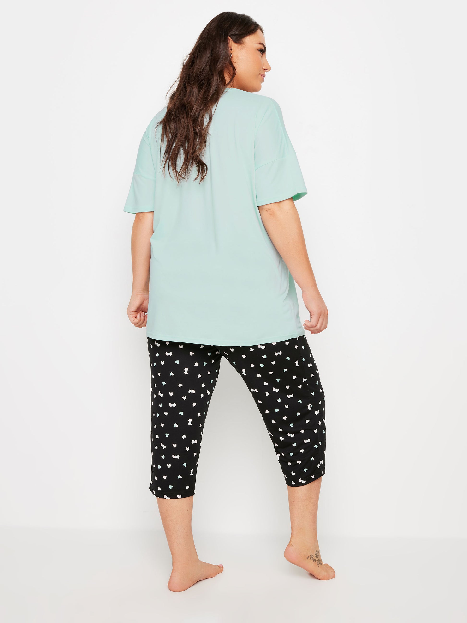 YoLOVE HEART CROP TOP PJ SET