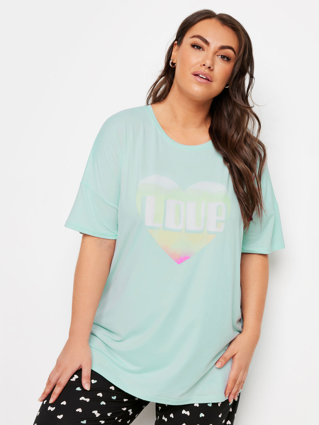 YoLOVE HEART CROP TOP PJ SET