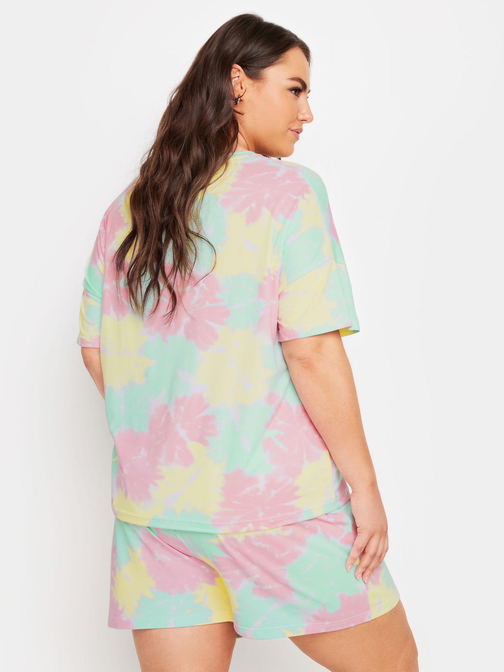 YoNAMASTAY TIE-DYE CROP PJ SET