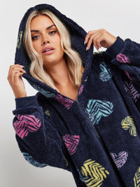 YoANIMAL HEART BLANKET HOODIE