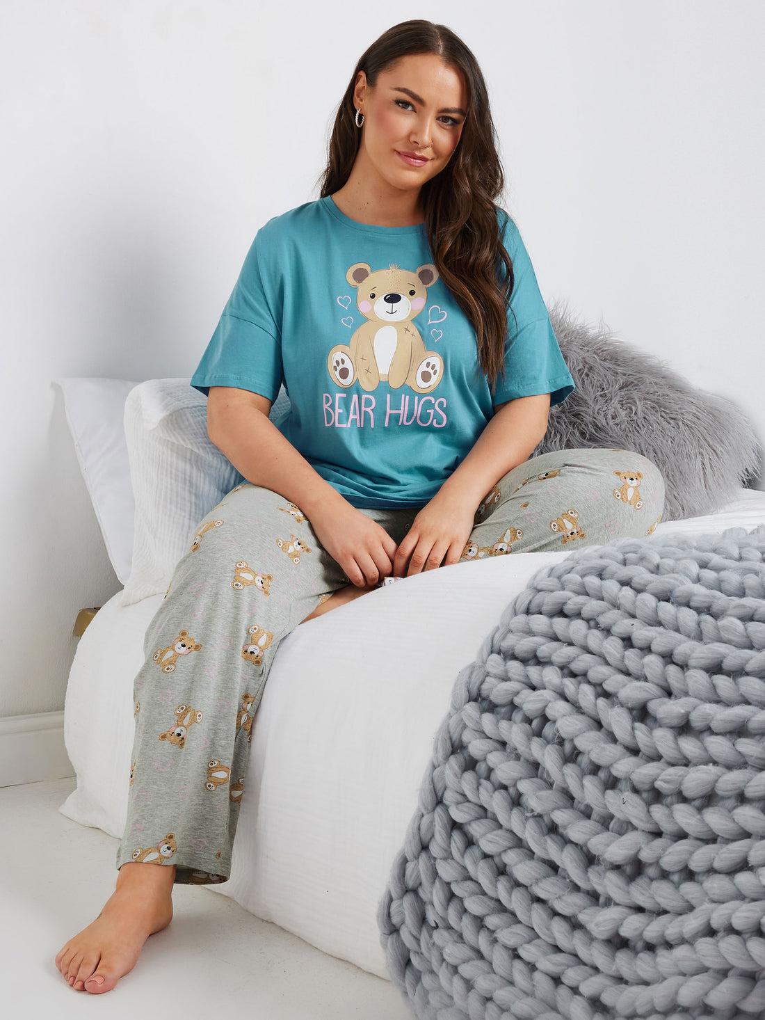 YoBEAR HUGS SS WIDE LEG PJ SET