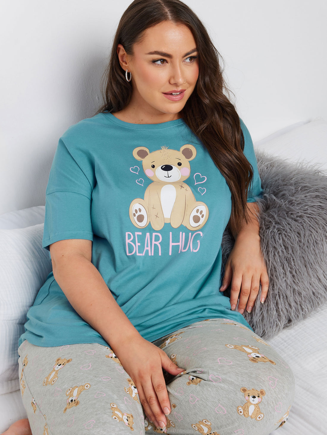 YoBEAR HUGS SS WIDE LEG PJ SET