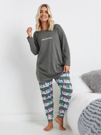 YoWINTER SCENE LS CUFFED PJ SET