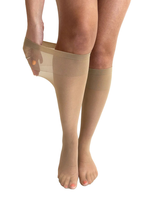 15 Denier Extra Wide Knee High Socks