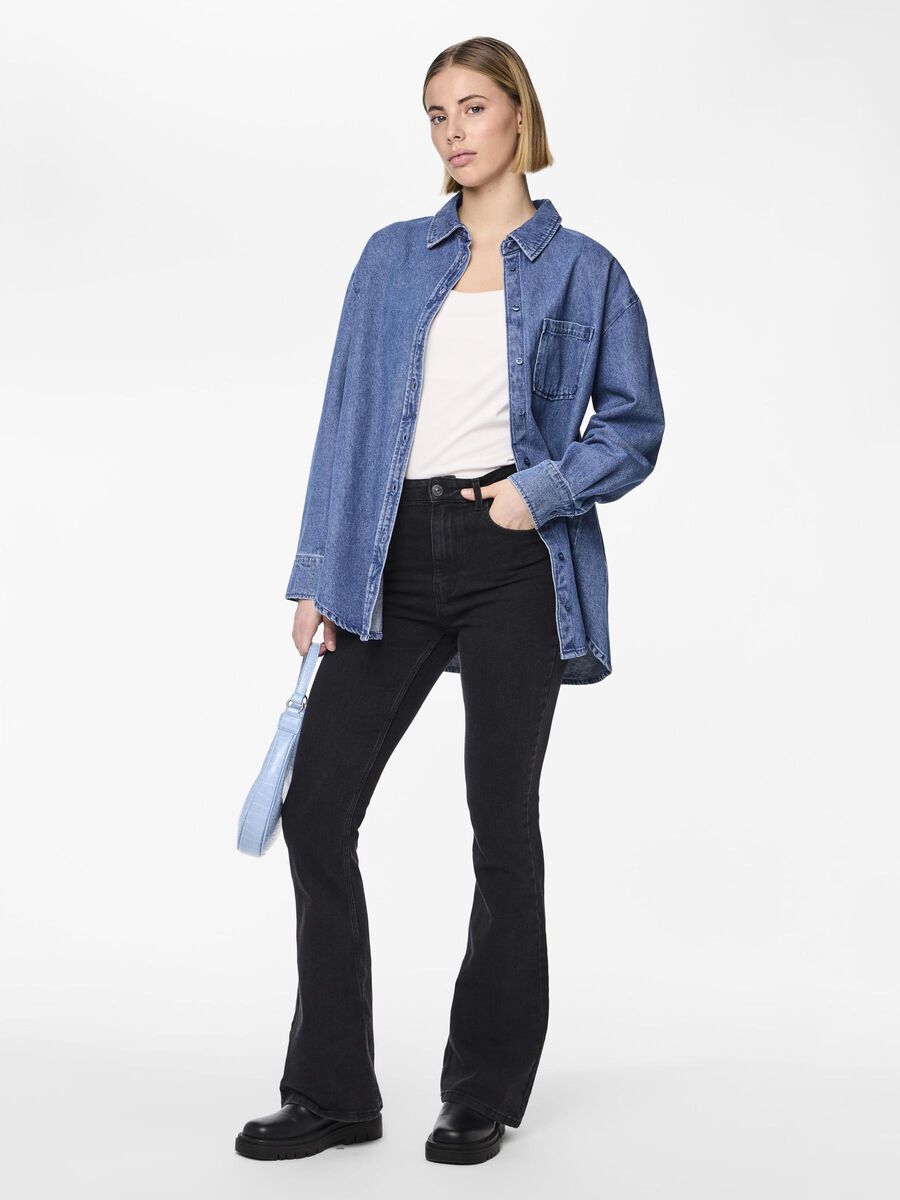 PCPEGGY FLARED HW JEANS BL-VI NOOS