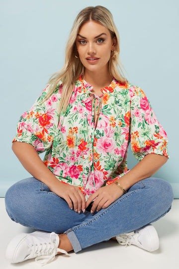 YoTie Neck - Kortærmet Bluse