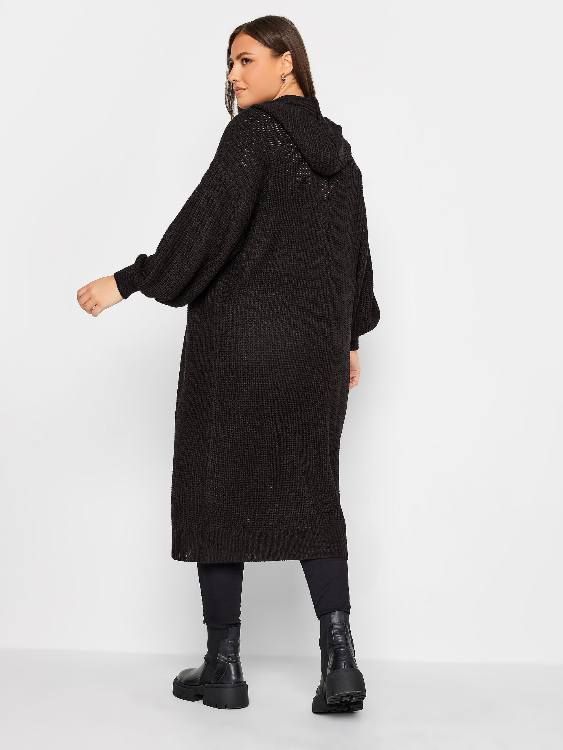 YoPlain Blk Longline Hooded