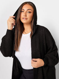 YoPlain Blk Longline Hooded