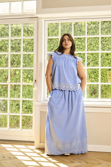 CarTulum - Bluse med broderi