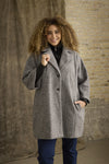 ZhNell 870 - Gråmeleret Frakke
