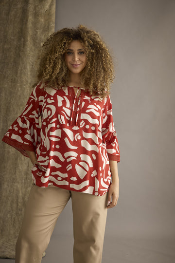 ZhOney - Bluse med 3/4 Ærmer