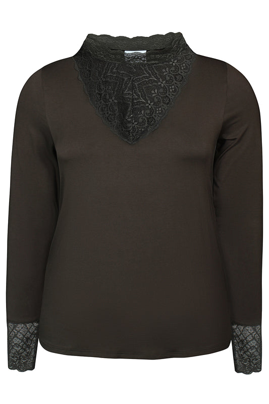 ZhBambou 1021 - Bluse med blonde