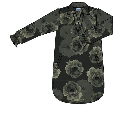 ZhSkye 1063 - Blomstret Kjole