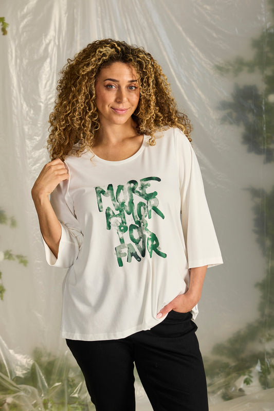 ZhAnnie 1221 - T-Shirt med 3/4 Ærmer