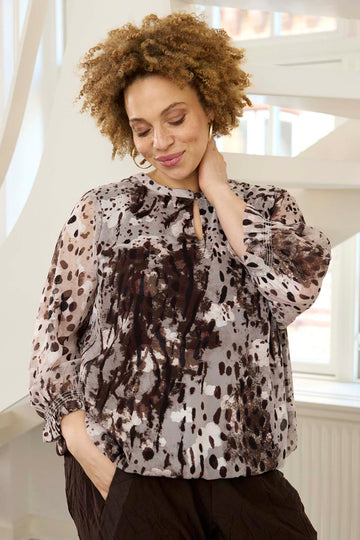 ZhLibby 1522 - Mønstret Bluse