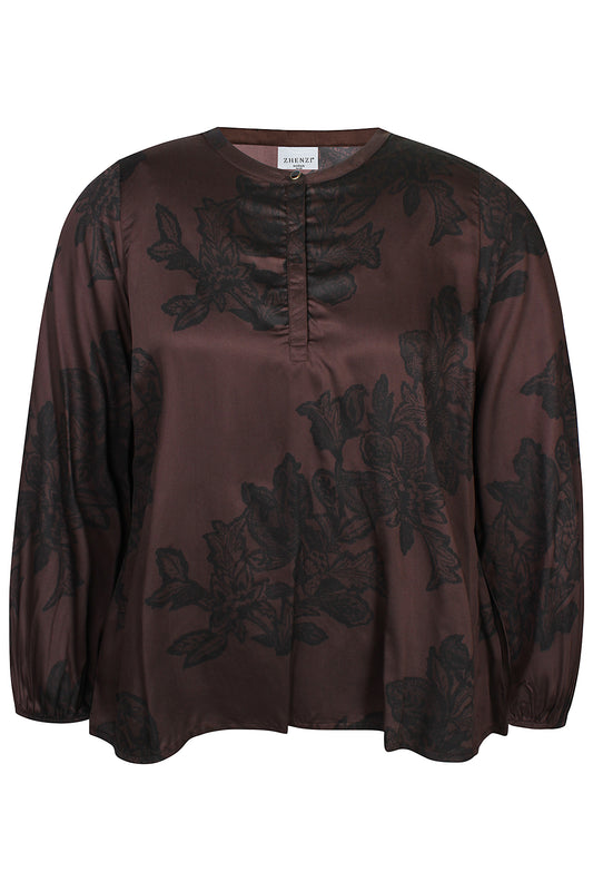 ZhMerna 1614 - Bluse med Blomsterprint