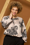 ZhMerna 1614 - Bluse med Blomsterprint