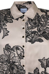 ZhMerna 1615 - Skjortekjole med Blomsterprint