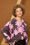 ZhMeryl 1616 - Blomstret V-hals Bluse