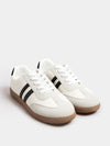 YoWhite Retro - Trainer Sorte Striber (EEE)
