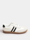 YoWhite Retro - Trainer Sorte Striber (EEE)