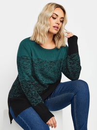 YoColourblock Jumper Teal