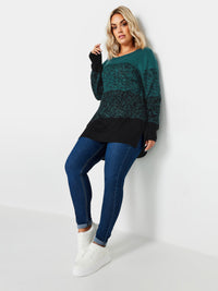 YoColourblock Jumper Teal