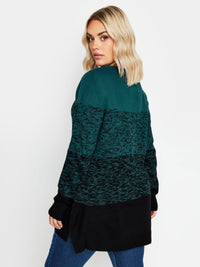 YoColourblock Jumper Teal