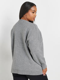 YoBOW PRINT JUMPER GREY