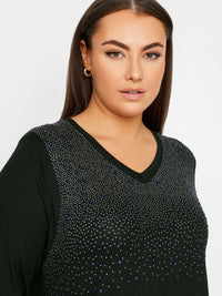 YoStud Embellished Long Sleeve Top