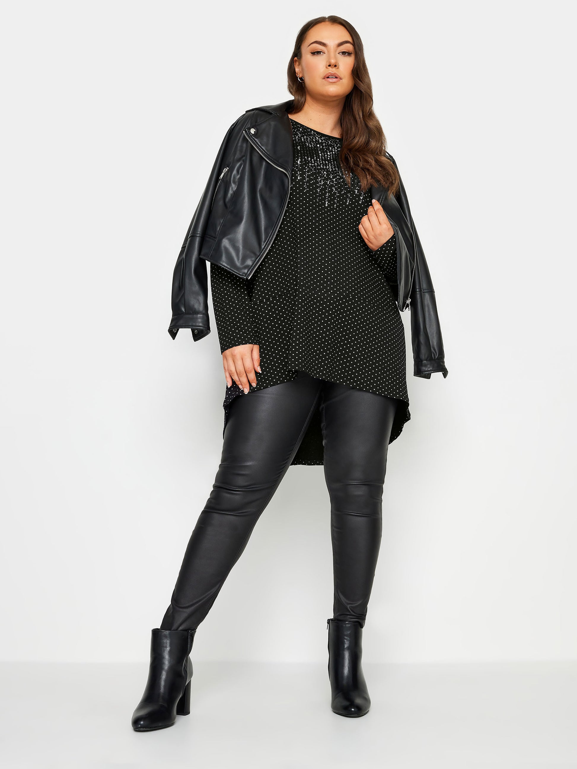 YoSequin Embellished Long Sleeve Top