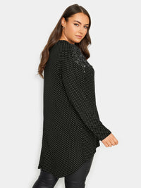 YoSequin Embellished Long Sleeve Top