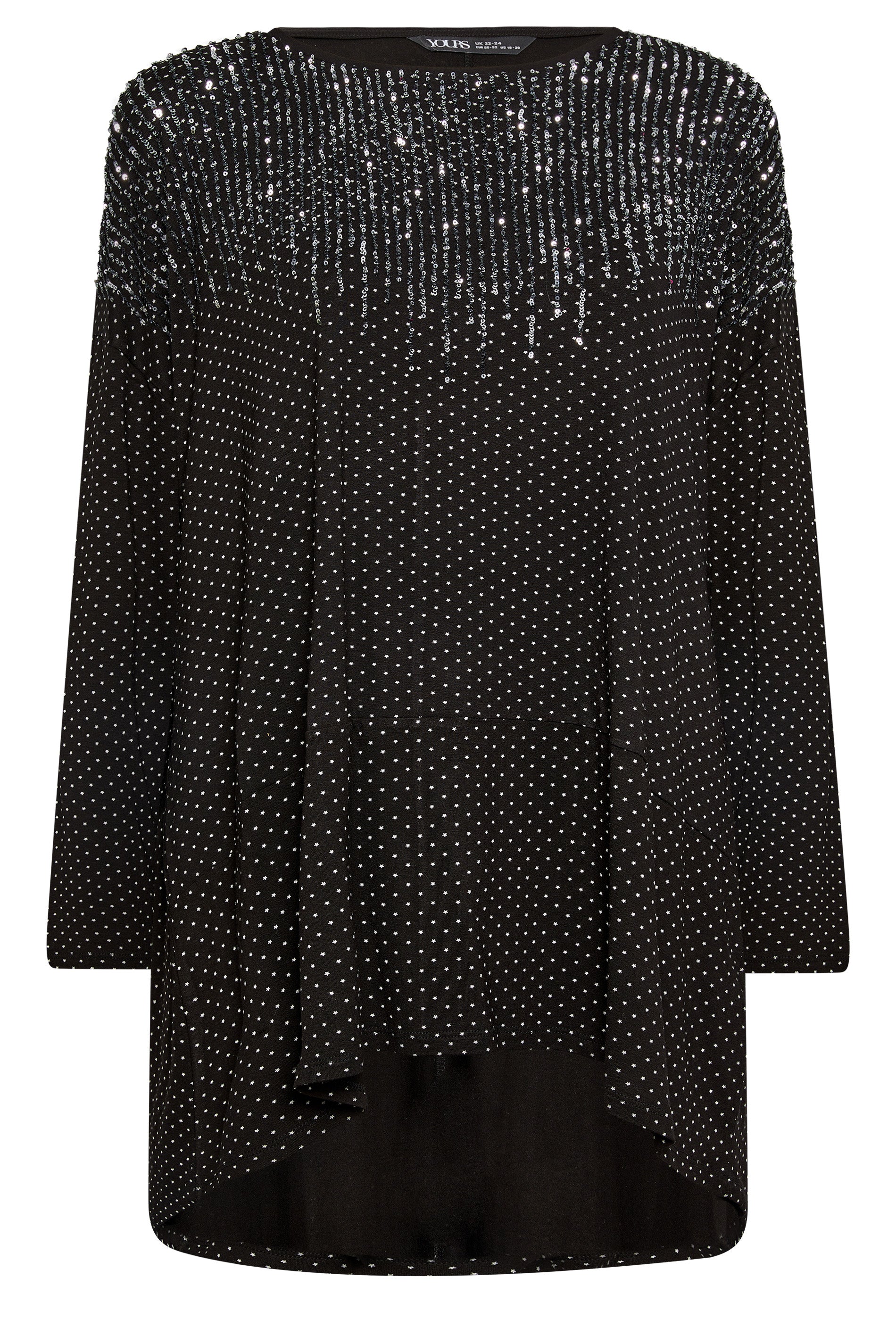 YoSequin Embellished Long Sleeve Top