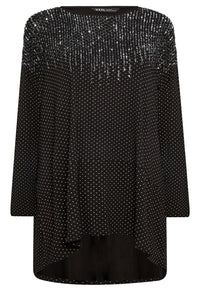 YoSequin Embellished Long Sleeve Top