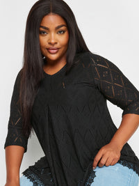 YoBroderie Pleat Front Top